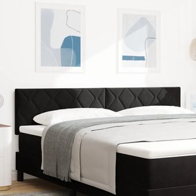 Fejtámla Gyémánt Blokk Design Fekete 180 cm Bársony