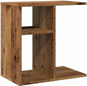 vidaXL Oldalasztal Régi fa 50x30x50 cm Gépelt fa