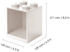 Brick 2 db-os gyerek piros fali polc szett - LEGO®