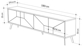 TV asztal/szekrény Duben (tölgy). 1073285
