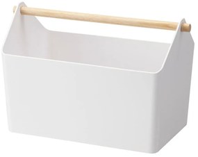 Fehér-natúr színű műanyag tárolódoboz 21x37x24 cm Favori – YAMAZAKI