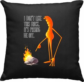 Dühös lény és kő párna, fekete