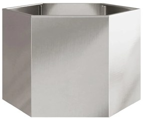 Hatszögű rozsdamentes acél kerti növénytartó 69 x 60 x 45 cm