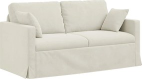 vidaXL Kanapé Krém 158 x 78 x 80 cm Bársony