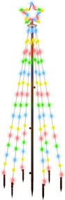 vidaXL színes fényű karácsonyfa tüskével 108 LED-del 180 cm