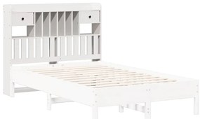 fehér tömör fenyőfa fejtámla tárolóval 135 cm