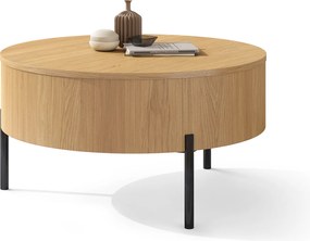 Mazzoni FRIDA Természetes Tölgyfa – MODERN DOHÁNYZÓASZTAL FELHAJTHATÓ LAPPAL ÉS TÁROLÓVAL