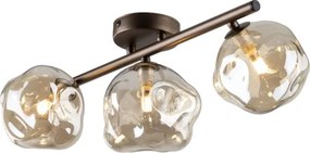 Brilagi - Felületre szerelhető csillár VULCANO 3xG9/8W/230V bronz/füstös bézs