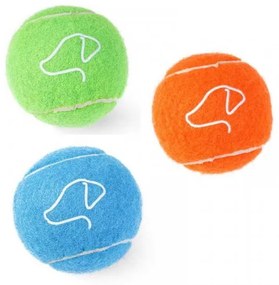 Gumi teniszlabda sípoló kutyajáték &#8211; 6,5 cm &#8211; 3db &#8211; vegyes színek