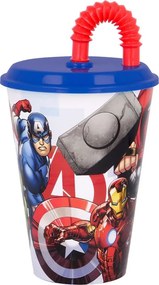 Bosszúállók Rolling Thunder szívószálas pohár, műanyag 430 ml