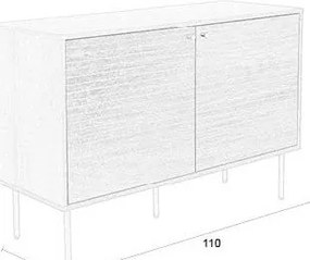 Barna komód diófa dekorral 110x74x40 cm Stripes – White Label