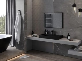 Mexen Loft téglalap alakú fürdőszobai tükör 80 x 60 cm, fekete keret - 9852-080-060-000-70