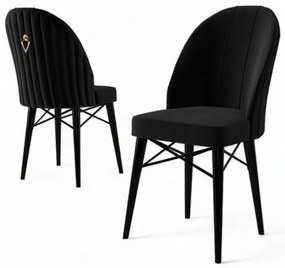 Ritim Black  and Black étkezőszék szett, 6 db