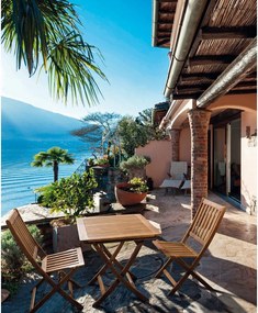 Akácfa kerti kisasztal 70x70 cm Noemi – Bizzotto