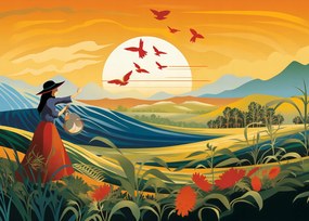 Poszter 70x50cm A vidéki élet egyszerűsége