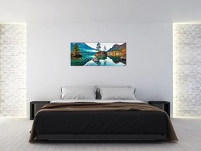 Kép - Lake Hintersee, Bajor - Alpok, Ausztria (120x50 cm)