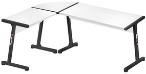 Gamer asztal sarokasztal íróasztal 147x112cm fehér