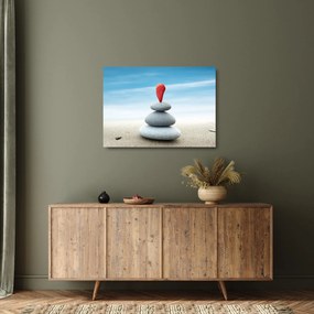 Kép - Egyensúly kövekkel (üvegen) (70x50 cm)