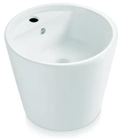 Bathco 4057 - FLORENCIA ráültetett mosdó Ø 42 cm, porcelán/fehér