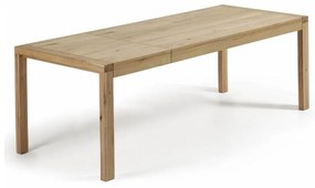 Bővíthető étkezőasztal hosszabbító asztallappal tölgyfa dekorral 100x200 cm Briva – Kave Home