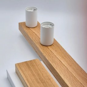 Felületre szerelhető csillár MATTE 4xE27/15W/230V fehér/tölgy