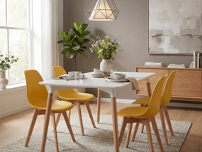 Mustárszínű KITO szék bükkfa lábakkal