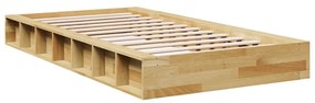 ágykeret matrac nélkül 80x200 cm tömör fa tölgyfa