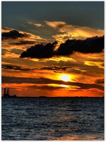 Poszterek 100x135 Naplemente a tengerparton