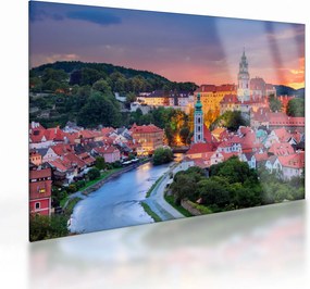 Kép - Český Krumlov (üvegen) (70x50 cm)