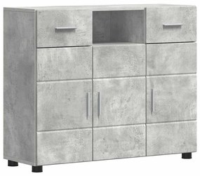 Széf fiókkal tárolóval Beton szürke 88.5 x 30.5 x 73 cm Faanyag