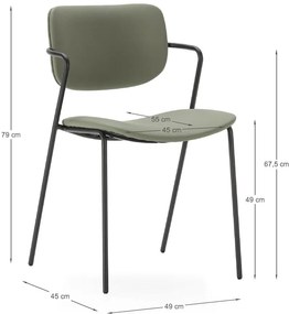 Khaki étkezőszék szett 2 db-os Maika – Marckeric