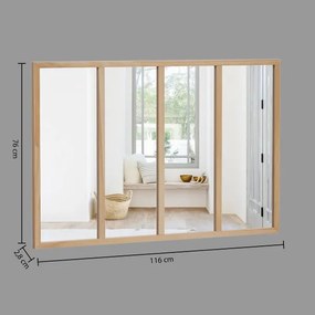 Atmosphera - Fali tükör NAE 76x116 cm paulownia