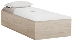 BELLA ágy 90 x 200 cm, sonoma tölgy Matrac: Deluxe 10 cm matraccal, Ágyrács: Deszkás ágyráccsal