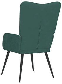 sötétzöld bársony pihenőszék