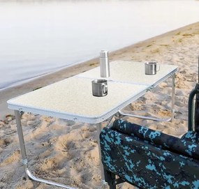 Asztal 100 téglalap alakú fém 120 x 60 x 69 cm