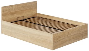 Franciaágy 140 cm Discutibles (szonoma tölgy) (ágyráccsal)  (tárolóhellyel). 1116308