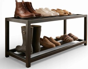 Állvány Szekrény Cipőtartó polc dupla Loft ipari rendszerező 80cm