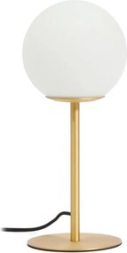 Fehér-aranyszínű asztali lámpa üveg búrával (magasság 35 cm) Brisia – Kave Home