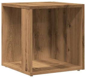 kézműves tölgy színű szerelt fa kisszekrény 33 x 33 x 34 cm