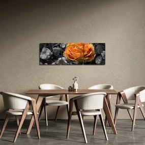 Virág képe (órával) (90x30 cm)
