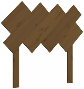 mézbarna tömör fenyőfa ágyfejtámla 92x3x81 cm