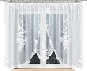 Kész függönyök a konyhába függöny a szobába fehér 400x160cm Fukszia