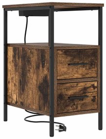 Éjjeli Szekrények 2 pcs Füstölt tölgy 30 x 48 x 61 cm Faanyag