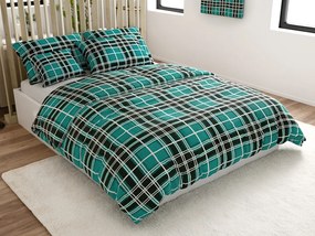 Flanel ágyneműhuzat KOCKA zöld Ágyneműhuzat mérete: 70 x 90 cm | 140 x 200 cm