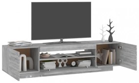 szürke sonoma színű TV-szekrény LED-lámpákkal 160x35x40 cm