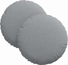 vidaXL Ülőpárnák 2 pcs Világosszürke Ø30 x 13 cm szövet