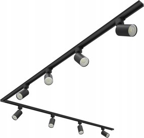 Sínkábel 4m 8x Lámpa Reflektor GU10 Halogén lámpatest Led Sín 230V