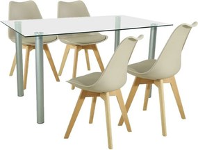 Midori 4+1 étkező garnitúra bézs