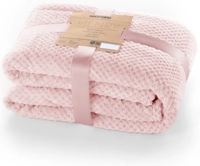 Henry púderrózsaszín mikroszálas takaró, 70 x 150 cm - DecoKing