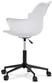 Irodai szék, szürke műanyag, Eco-bőr Ülőrésszel